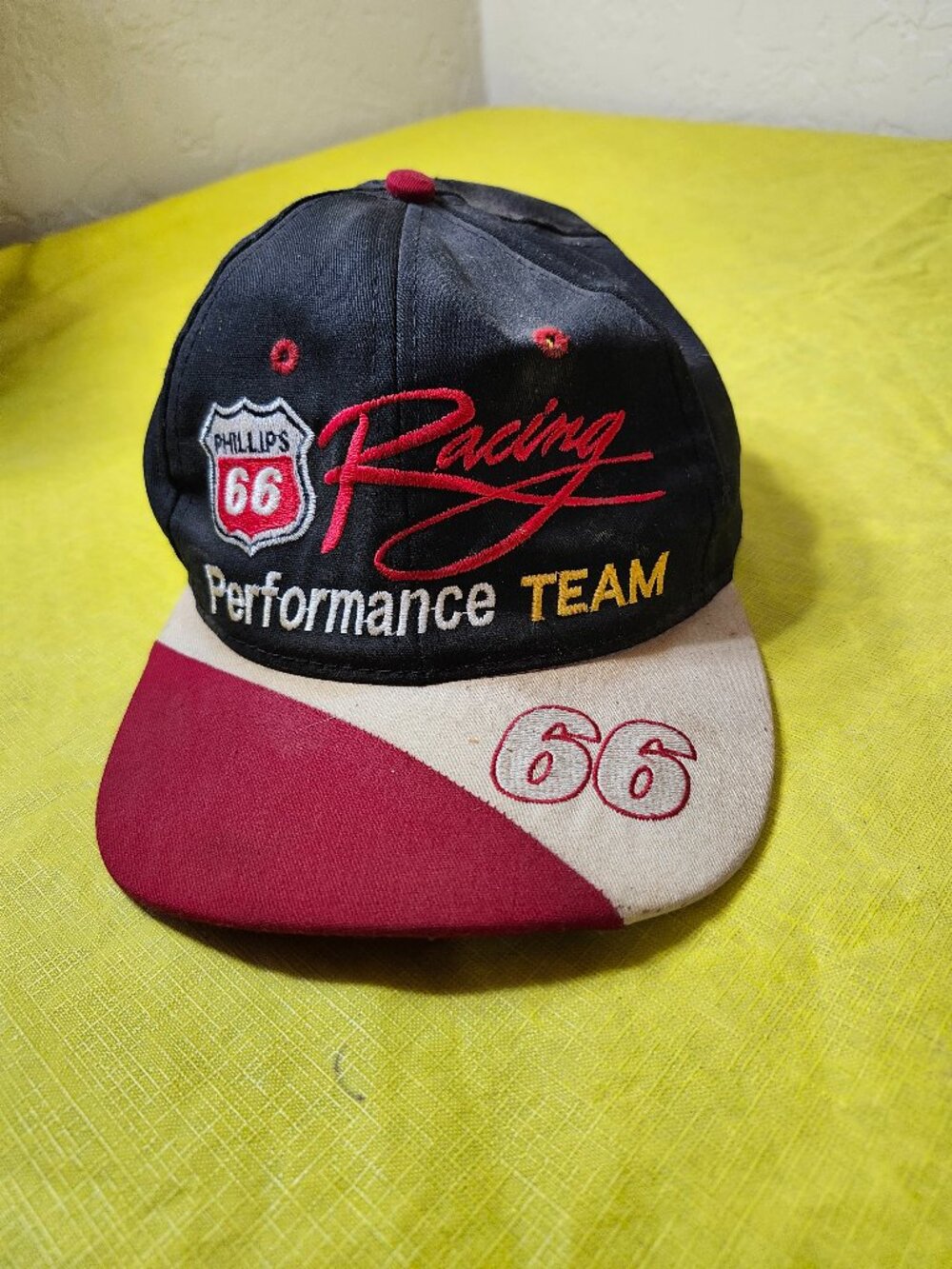Vtg Phillips 66 Racing NASCAR Snapback Trucker Hat Cap